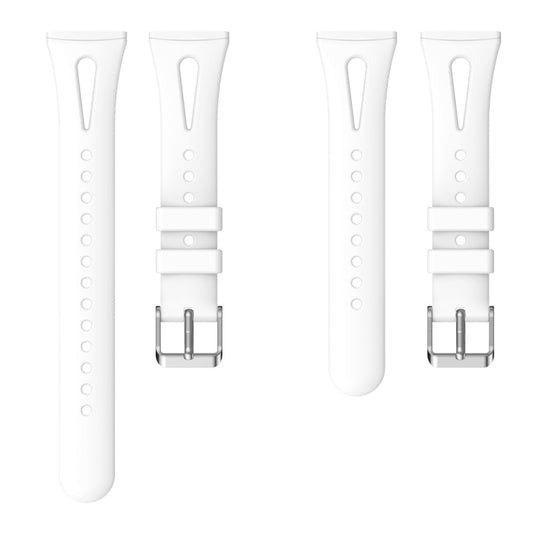 For Fitbit Versa 3 / 4 Water-drop Slim Silicone Watch Band, Size:L(White) by bashfashion