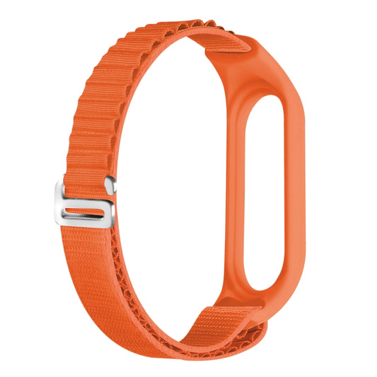 For Xiaomi Mi Band 3 / 4 / 5 / 6 / 7 Nylon Loop Watch Band(Orange) by bashfashion