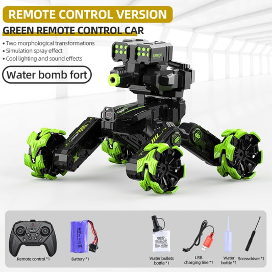 DM-528 Four-wheel Battle Blooming Tire Spray Remote Control Car, Specification:Single Control Water Bomb(Green) by bashfashion