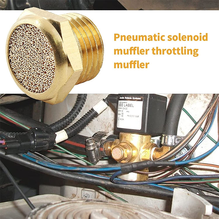 LAIZE 10pcs All Copper Flat Pneumatic Muffler, Caliber:M5 by LAIZE