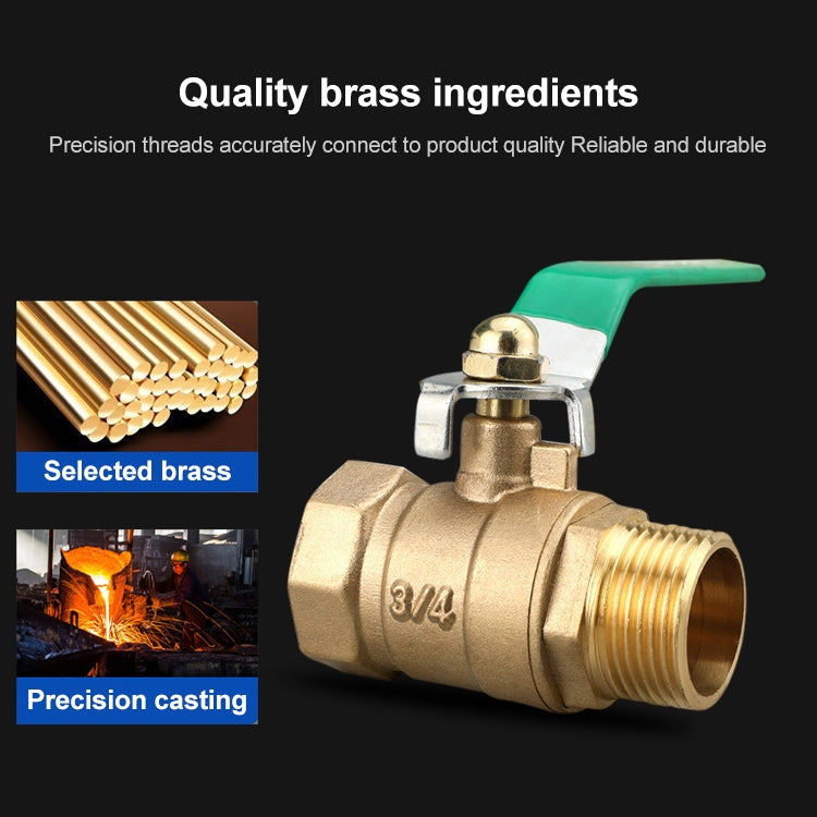 LAIZE Pneumatic Hose Connector Thickened Brass Ball Valve, Size:Double Inside 6 Point 3/4 inch by LAIZE