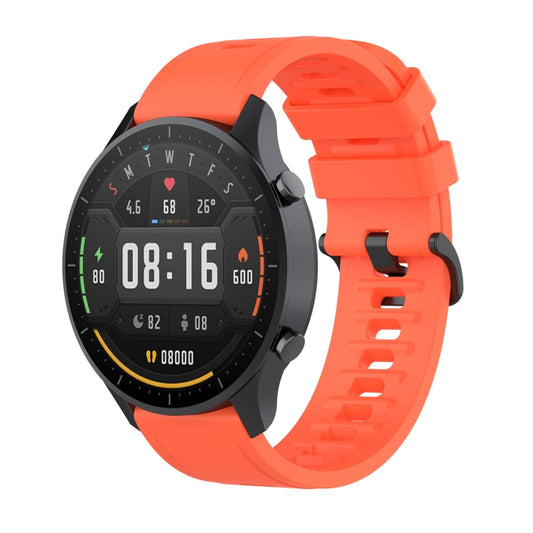 For Xiaomi Watch Color 22mm Quick Release Clasp Silicone Wrist Strap Watchband(Red Orange) by bashfashion