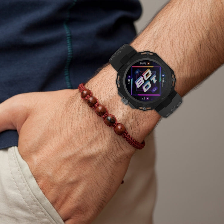 For Huawei Watch GT Cyber Two-color Silicone Watch Band (Blue) by bashfashion