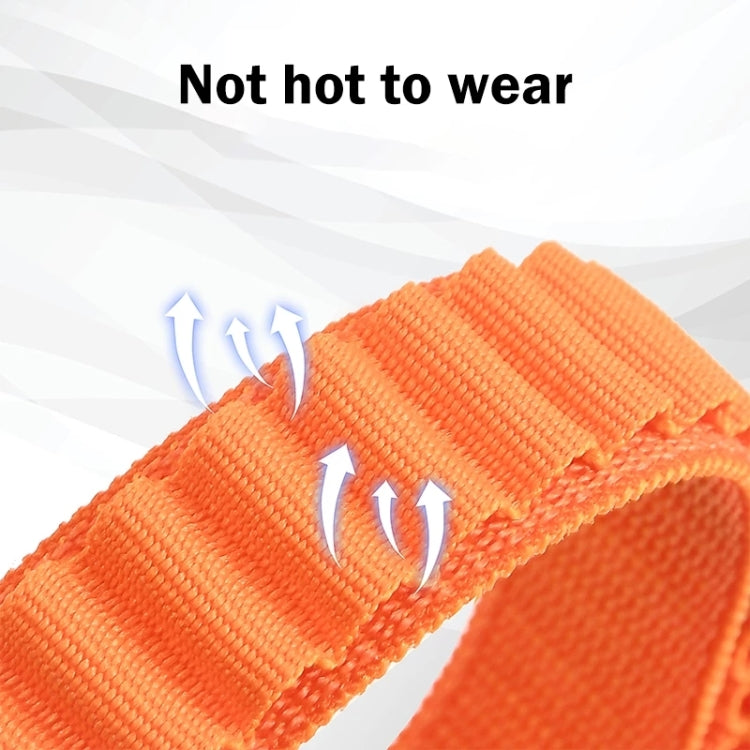 For Fitbit Versa 4 / Sense 2 Universal Loop Nylon Watch Band(Orange) by bashfashion