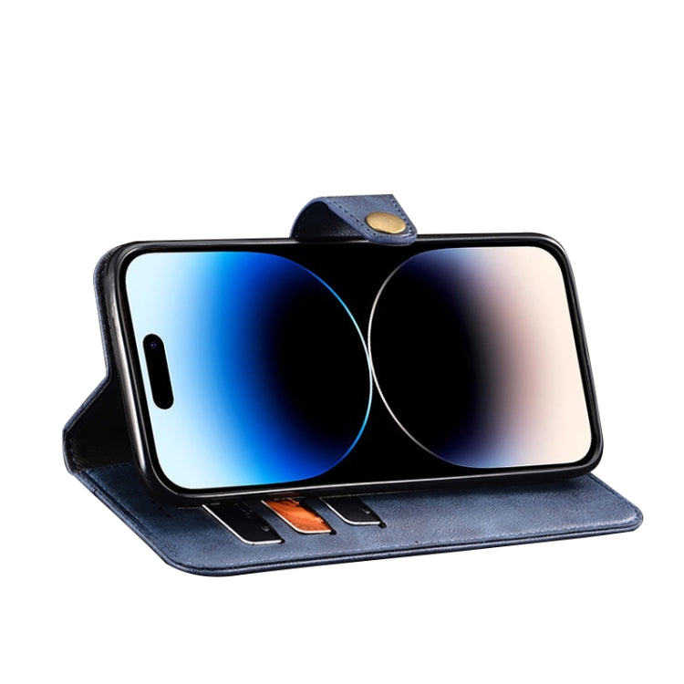 For Huawei nova Y61 4G idewei Retro Texture Leather Phone Case(Blue) by idewei