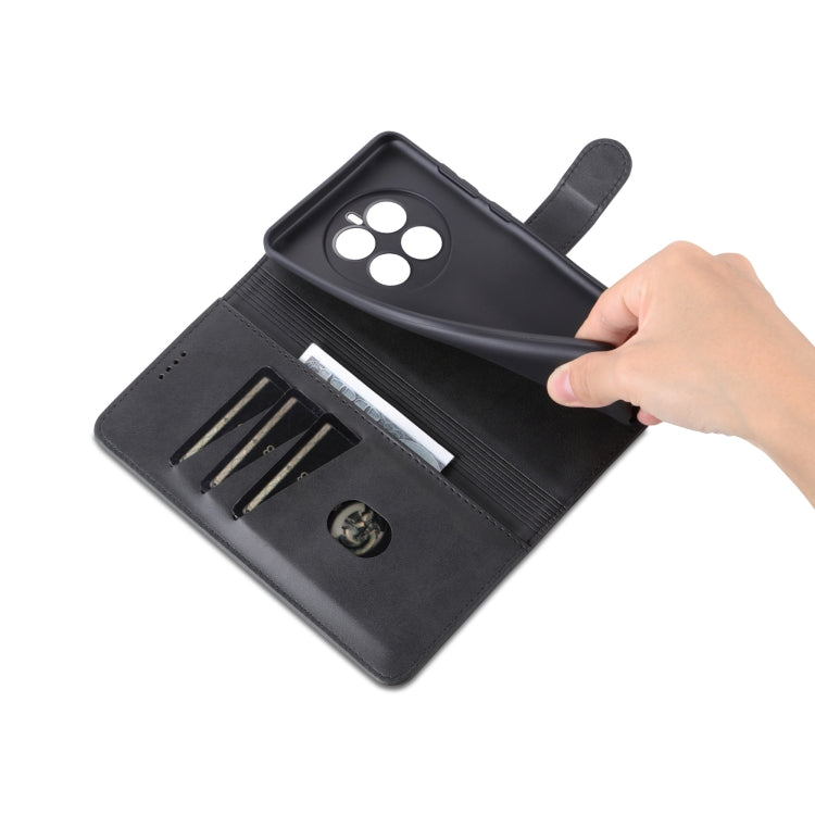 For Huawei Mate 50 / Mate 50E AZNS Skin Feel Calf Texture Flip Leather Phone Case(Black) by AZNS