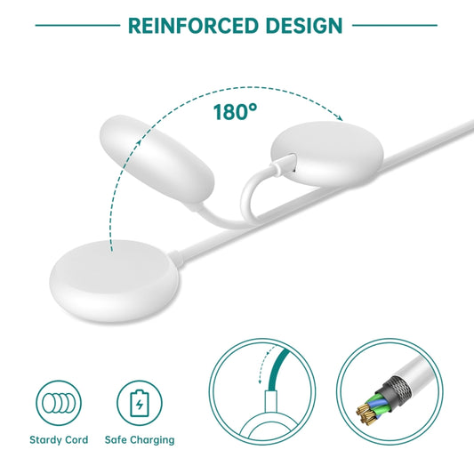 For Google Pixel Watch Type-C Port Smart Watch Magnetic Charging Cable, Length: 1m(White) by bashfashion