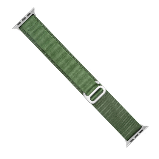 Nylon Loop Watch Band For Apple Watch Ultra 49mm&Watch Ultra 2 49mm / Series 9&8&7 45mm / SE 3&SE 2&6&SE&5&4 44mm / 3&2&1 42mm(Army Green) by bashfashion