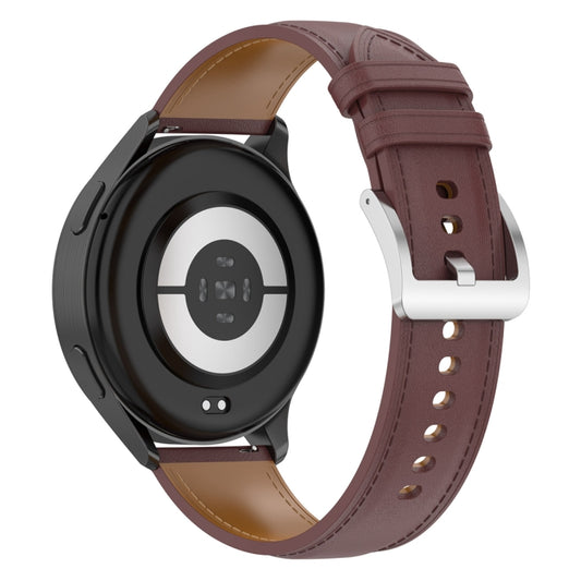 For Huawei Watch Buds/Xiaomi Watch S2 22mm Genuine Leather Watch Band(Dark Brown) by bashfashion