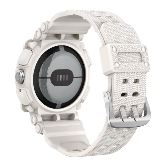 For Google Pixel Watch Three-proof Solid Color Integrated Watch Band(Starlight) by bashfashion