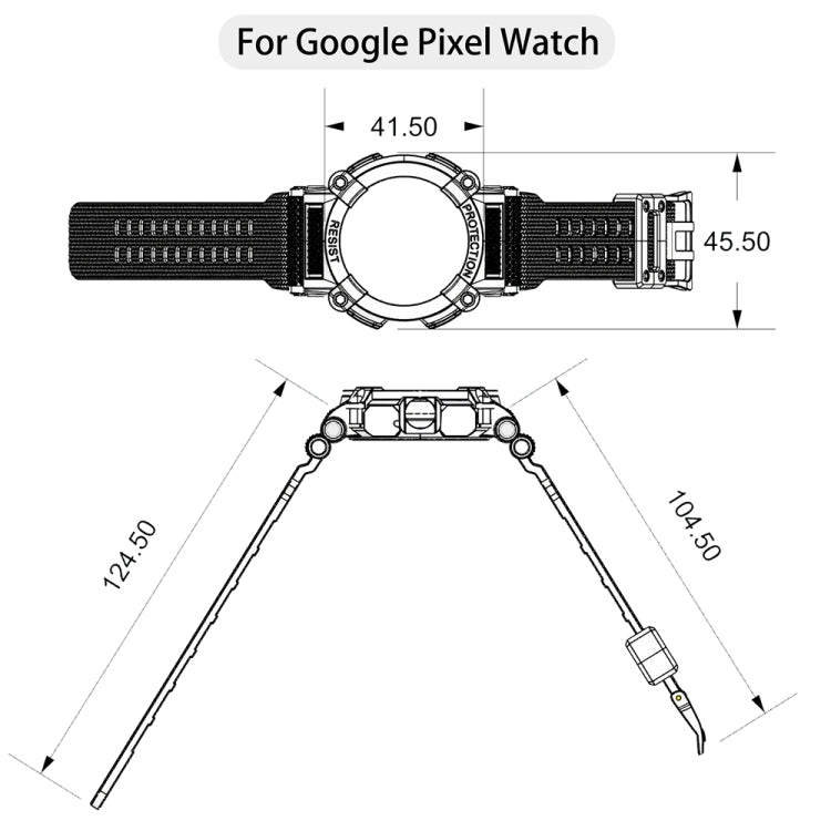 For Google Pixel Watch Three-proof Solid Color Integrated Watch Band(White) by bashfashion