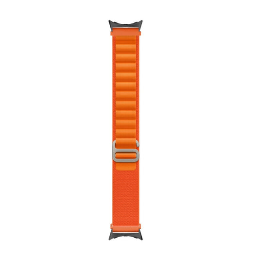 For Google Pixel Watch Nylon Loop Black Connector Watch Band(Orange) by bashfashion
