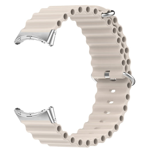 For Google Pixel Watch Ocean Silicone Watch Band(Starlight Color) by bashfashion