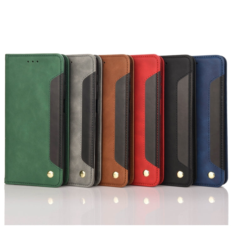 For Google Pixel 7a Skin Feel Splicing Leather Phone Case(Green) by bashfashion