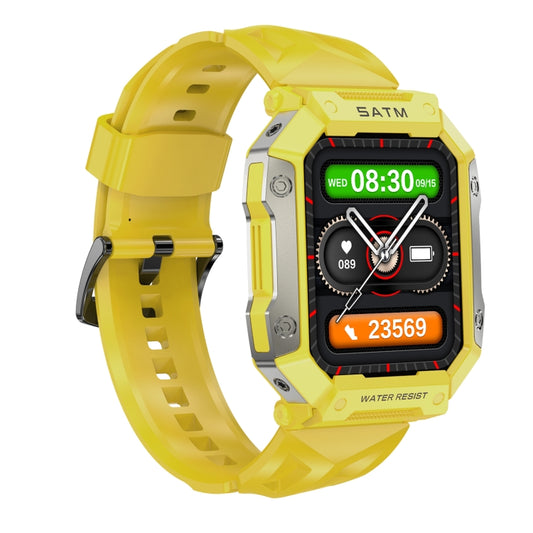 PG333 1.91 inch Waterproof Smart Sports Watch Support Heart Rate Monitoring / Blood Pressure Monitoring(Yellow) by bashfashion