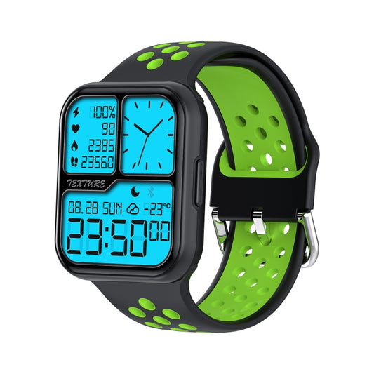 S226 1.72 inch Waterproof Smart Sports Watch Support Heart Rate Monitoring / Blood Pressure Monitoring(Black Green) by bashfashion