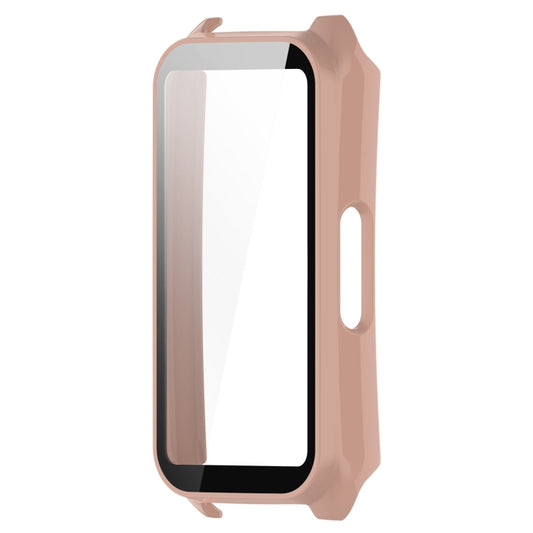 For Keep Band B5 / Band B4 PC + Tempered Film Integrated Watch Protective Case(Pink) by bashfashion