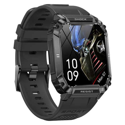 T3 1.95 inch Rugged Smart Sports Wristband Support Heart Rate Monitoring / Blood Pressure Monitoring(Black) by bashfashion