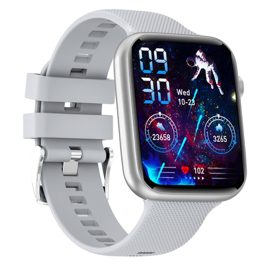 HT15 1.85 inch Silicone Band IP67 Waterproof Smart Watch, Support Bluetooth Calling / Sleep Monitoring(Silver) by bashfashion