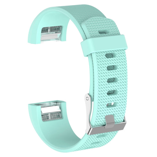 For Fitbit Charge 2 Common Texture Silicone Watch Band with Buckle, Size:S(Mint Green) by bashfashion