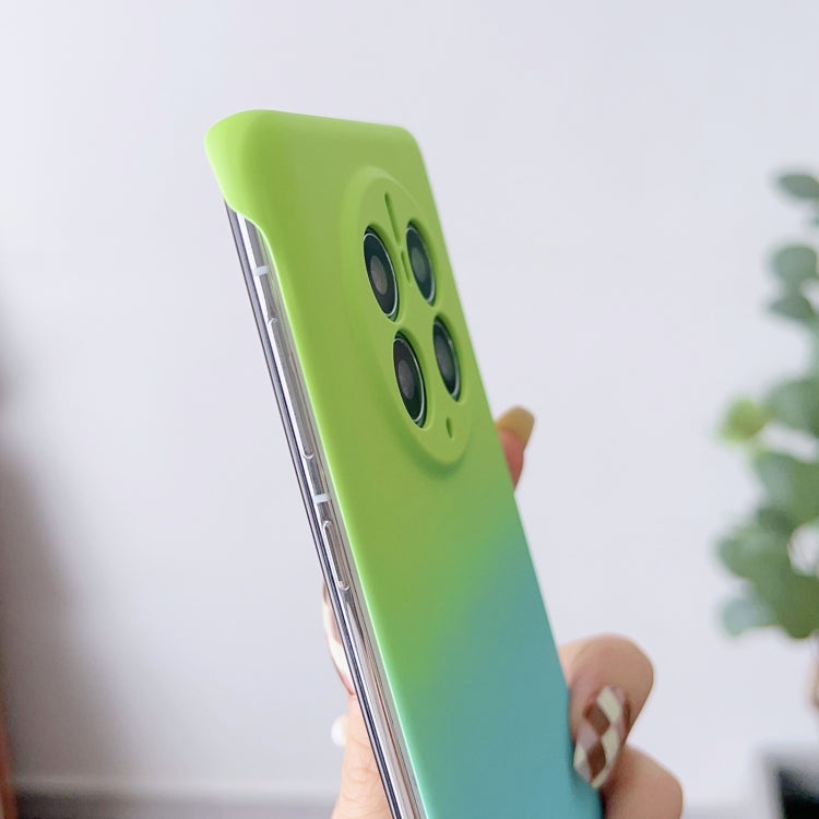 For Huawei Mate 50 Pro Frameless Skin Feel Gradient Phone Case(Light Purple Blue) by bashfashion