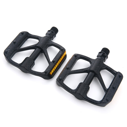B610 1 Pair Mountain Bicycle Carbon Fiber Palin Bearing Pedals(Black) by bashfashion