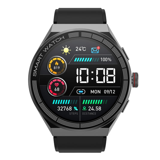 BM01 1.45 inch Silicone Band IP68 Waterproof Smart Watch Support Bluetooth Call / NFC(Black) by bashfashion