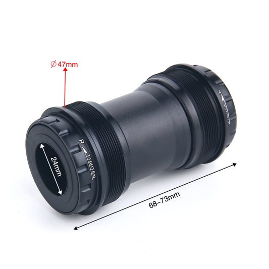 T47A24 Bottom Bracket Fits 68mm/73mm Width of Bicycle Frame(Black) by bashfashion