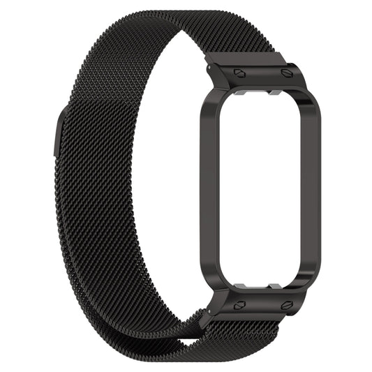 For Redmi Band 2 2 in 1 Milan Metal Watch Band(Black) by bashfashion