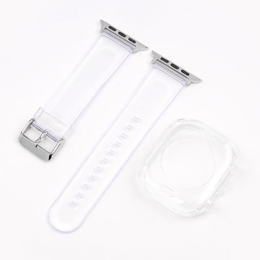 For Apple Watch Ultra 3 / 2 / 1 49mm Glacier Jelly Clear TPU Case Watch Band(Transparent) by bashfashion