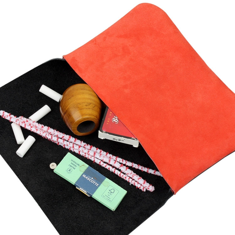 FIREDOG CL91 Portable Handmade Sheepskin Genuine Leather Tobacco Bag(Black) by FIREDOG