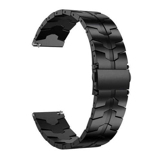 For Garmin Venu / Venu 2 Plus / Venu Sq / Sq2 20mm Universal Stainless Steel Watch Band(Black) by bashfashion