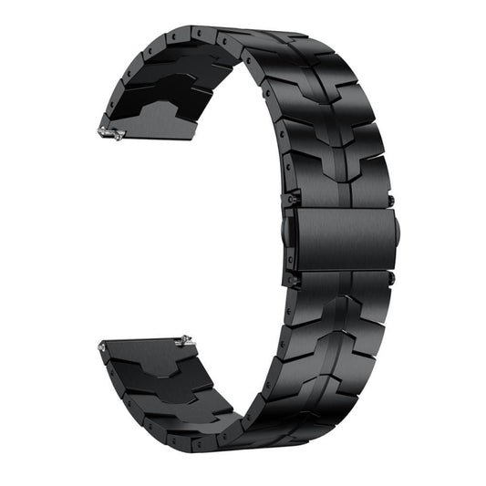 For Garmin Venu 2 / Forerunner 265 / 255 22mm Universal Stainless Steel Watch Band(Black) by bashfashion