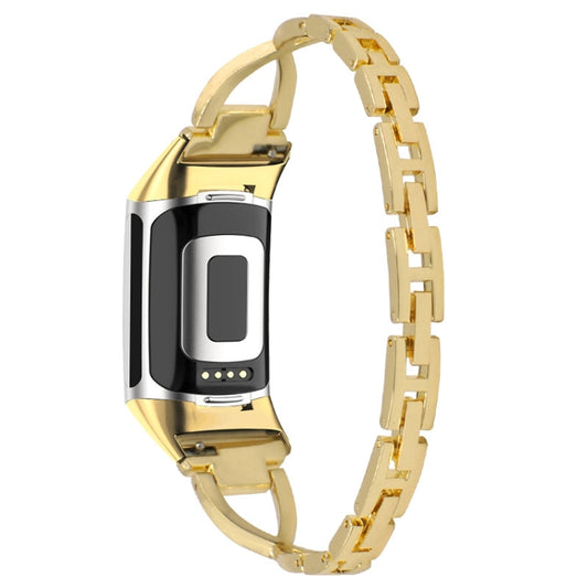 For Fitbit Charge 2 Diamond Metal Watch Band(Gold) by bashfashion
