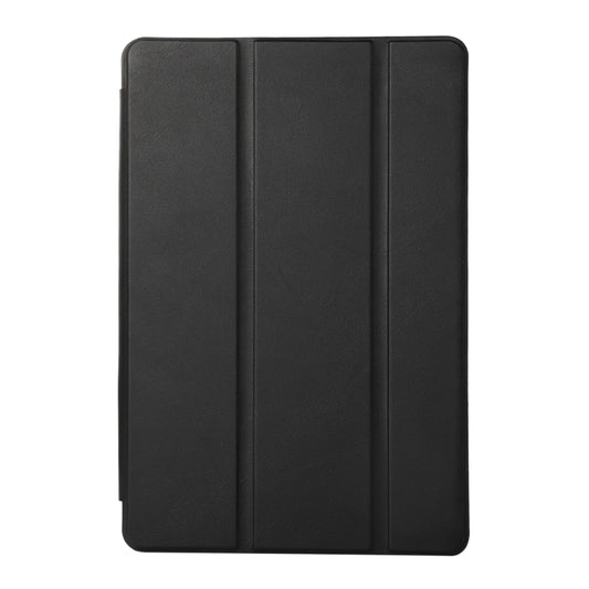 For Samsung Galaxy Tab S6 Lite/Tab S6 Lite 2022 Solid Color 3-folding Leather Tablet Case(Black) by bashfashion