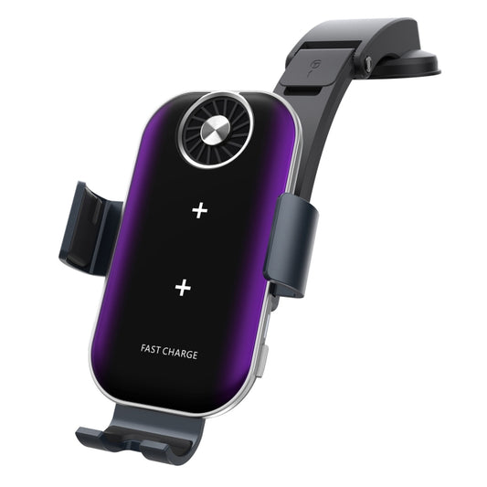 For Samsung Galaxy Z Flip4 / 3 C37 Fan Cooling Dual Coil Car Phone Holder Wireless Charger by bashfashion