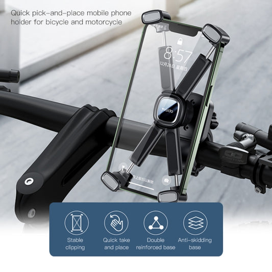 Yesido C191 4-axis Support Bicycle Handle Phone Holder(Black) by bashfashion