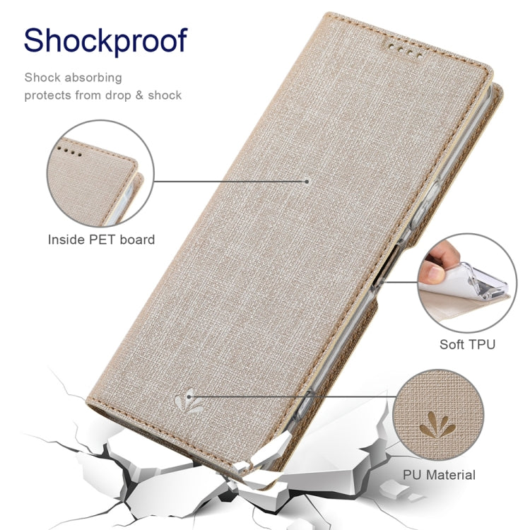 For Sony Xperia 1 V ViLi DMX Series Shockproof Magnetic Leather Phone Case(Gold) by ViLi