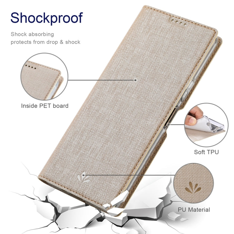 For Sony Xperia 10 V ViLi DMX Series Shockproof Magnetic Leather Phone Case(Gold) by ViLi