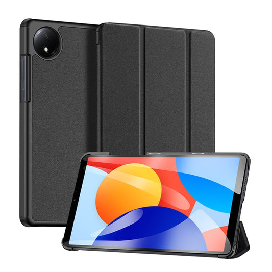 For Xiaomi Redmi Pad SE 4G DUX DUCIS Domo Series Magnetic Flip Leather Tablet Case(Black) by DUX DUCIS