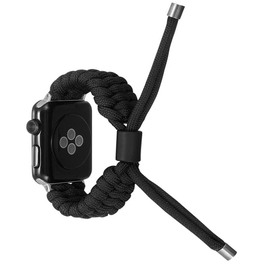 Stretch Plain Silicone Bean Watch Band For Apple Watch SE 2023 44mm(Black) by bashfashion