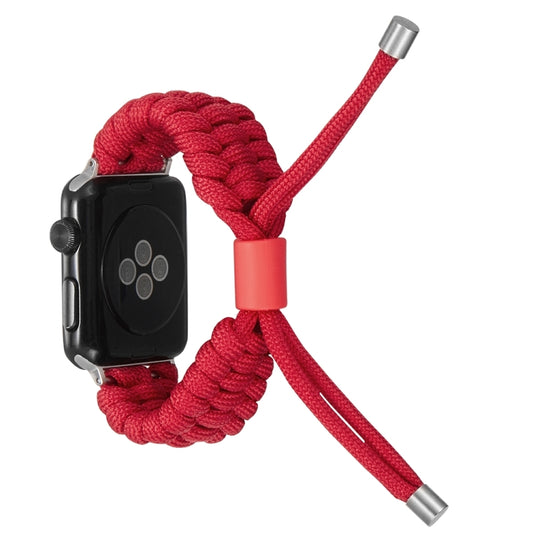 Stretch Plain Silicone Bean Watch Band For Apple Watch 9 41mm(Red) by bashfashion