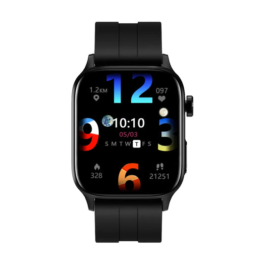 GT22 1.85 inch TFT Screen Silicone Band Health Smart Watch, Support Bluetooth Call / Plateau Blood Oxygen / Body Temperature / Arrhythmia / TI Heart Rate Monitoring(Black) by bashfashion