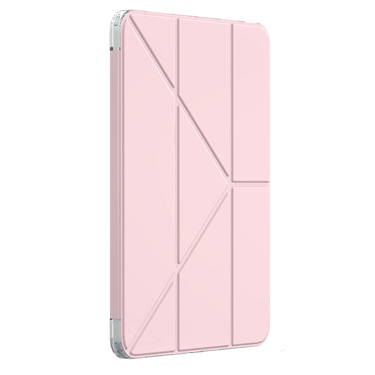 For iPad Pro 13 2025 / 2024 Mutural Deformation Stand Smart Leather Tablet Case(Pink) by Mutural
