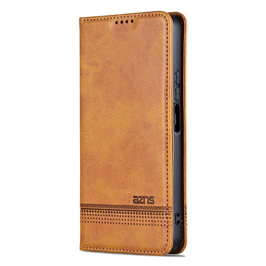 For Huawei Mate 70 AZNS Magnetic Calf Texture Flip Leather Phone Case(Light Brown) by AZNS