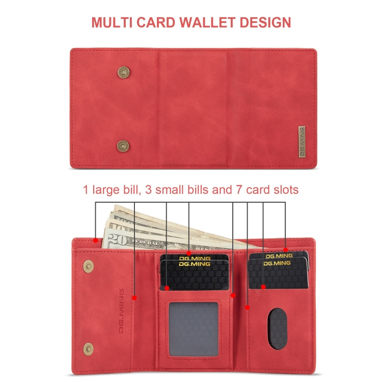For Google Pixel 9 Pro XL DG.MING M1 Series 3-Fold Multi Card Wallet + Magnetic Phone Case(Red) by DG.MING