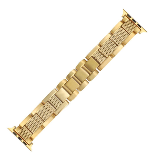 Plaid Metal Watch Band For Apple Watch Series 10 42mm(Gold) by bashfashion