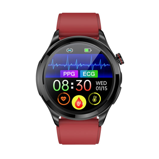 TK22 1.39 inch IP67 Waterproof Silicone Band Smart Watch Supports ECG / Non-invasive Blood Sugar(Red) by bashfashion