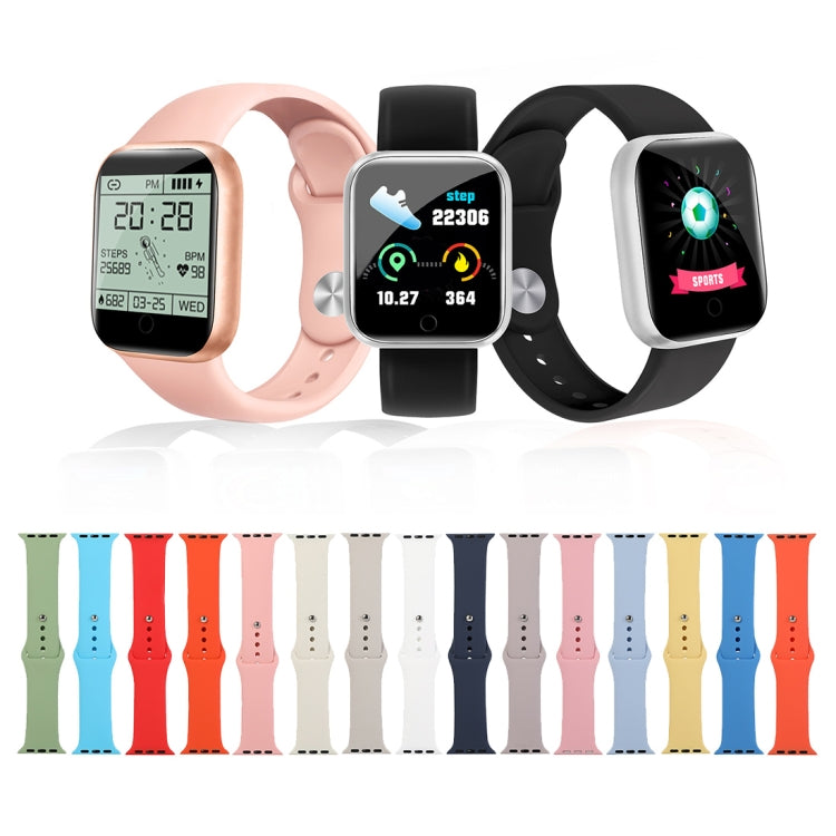 For Apple Watch Ultra 49mm&Watch Ultra 2 49mm / Series 9&8&7 45mm / SE 3&SE 2&6&SE&5&4 44mm / 3&2&1 42mm Silicone Watch Band, Short Section (female)(Apricot Orange) by bashfashion