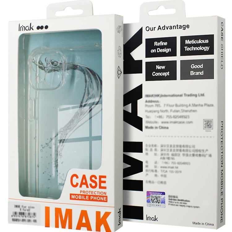 For Xiaomi Redmi Turbo 3 5G imak Shockproof Airbag TPU Phone Case(Transparent) by imak